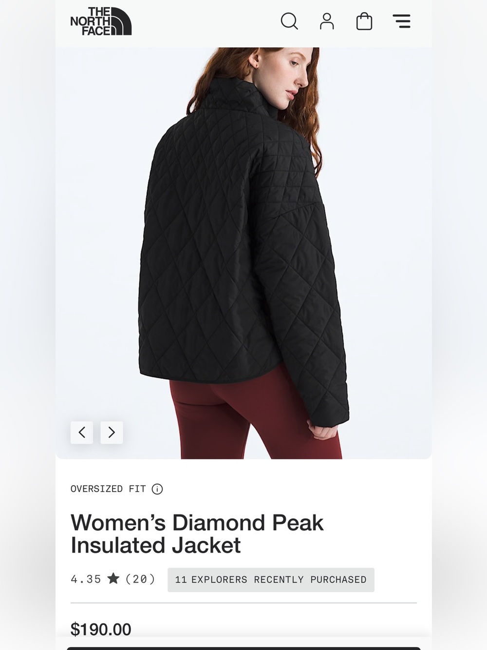 NORTH FACE DIAMOND PEAK INSULATED JACKET